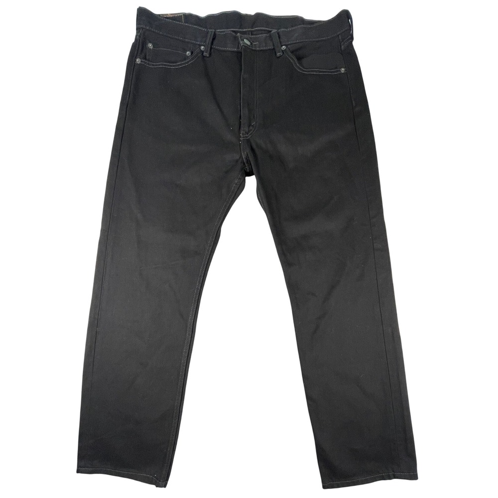 Levi's Jeans Men 38x30 Black 505 Regular Fit Straight Leg Denim Pants